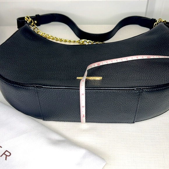 Tuscany Leather Handmade in Italy, Black and Gold Satchel with Dust Bag & COA - Picture 15 of 17